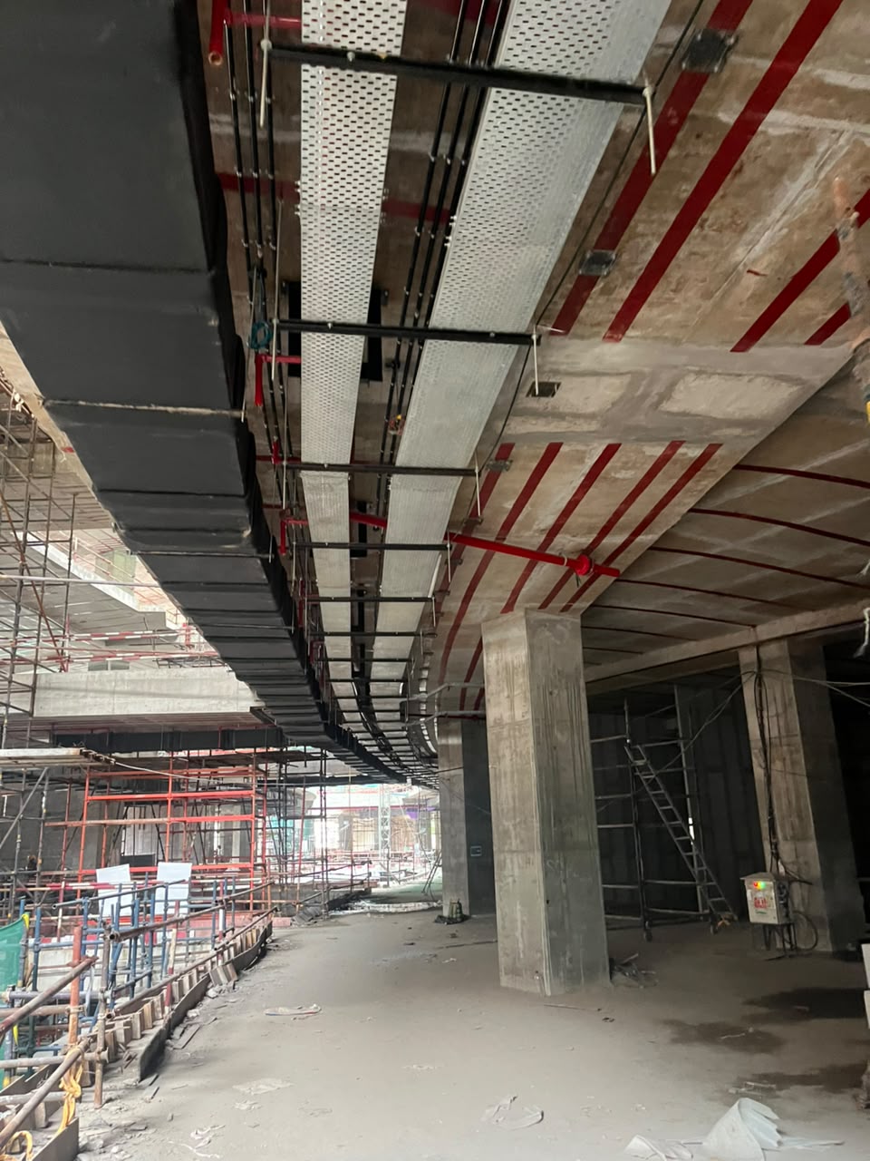Fire safety modernization for an international terminal